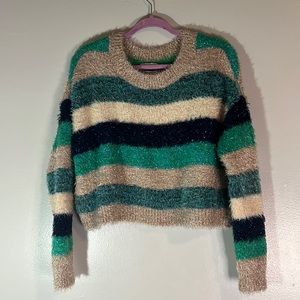 fuzzy women’s urban outfitters cropped sweater